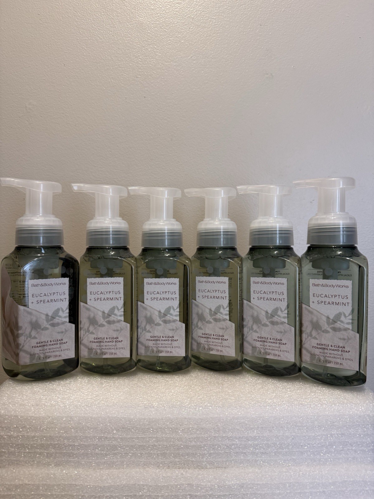 6 New EUCALYPTUS SPEARMINT BATH & BODY WORKS GENTLE FOAMING HAND SOAP