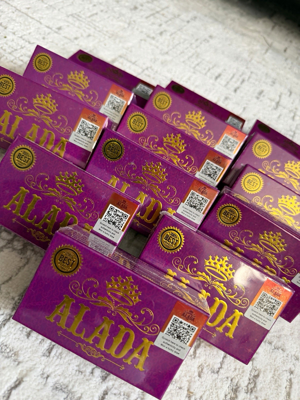 ALADA Whitening Soap Multipack Purple Box Rectangular Bar Face & Body