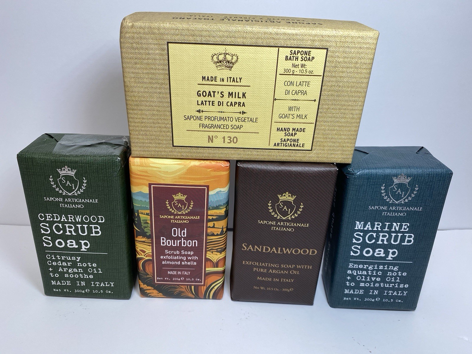 Lot of 5 Sapone Artigianale Italiano Made in Italy 300g Bath Soap Gift Set