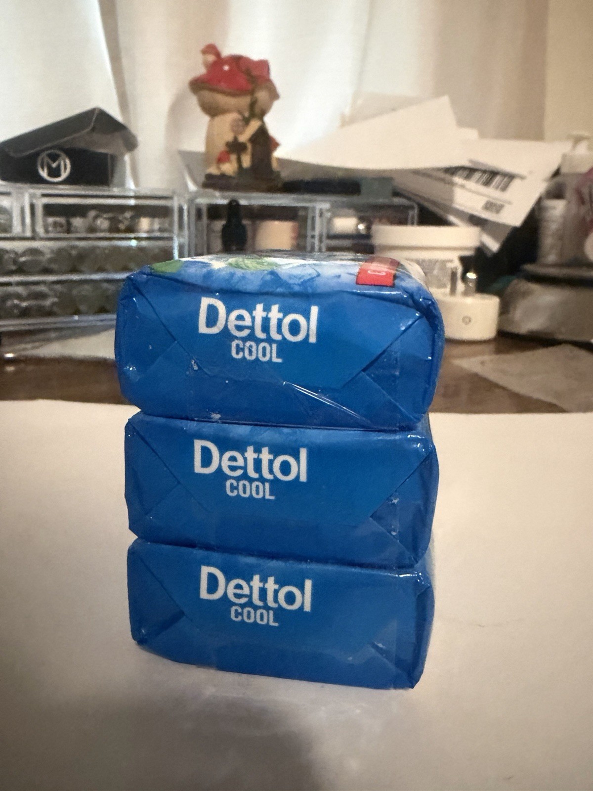 Dettol Cool Antibacterial Bar Soap, Multipack 3 Bars, Blue Rectangular