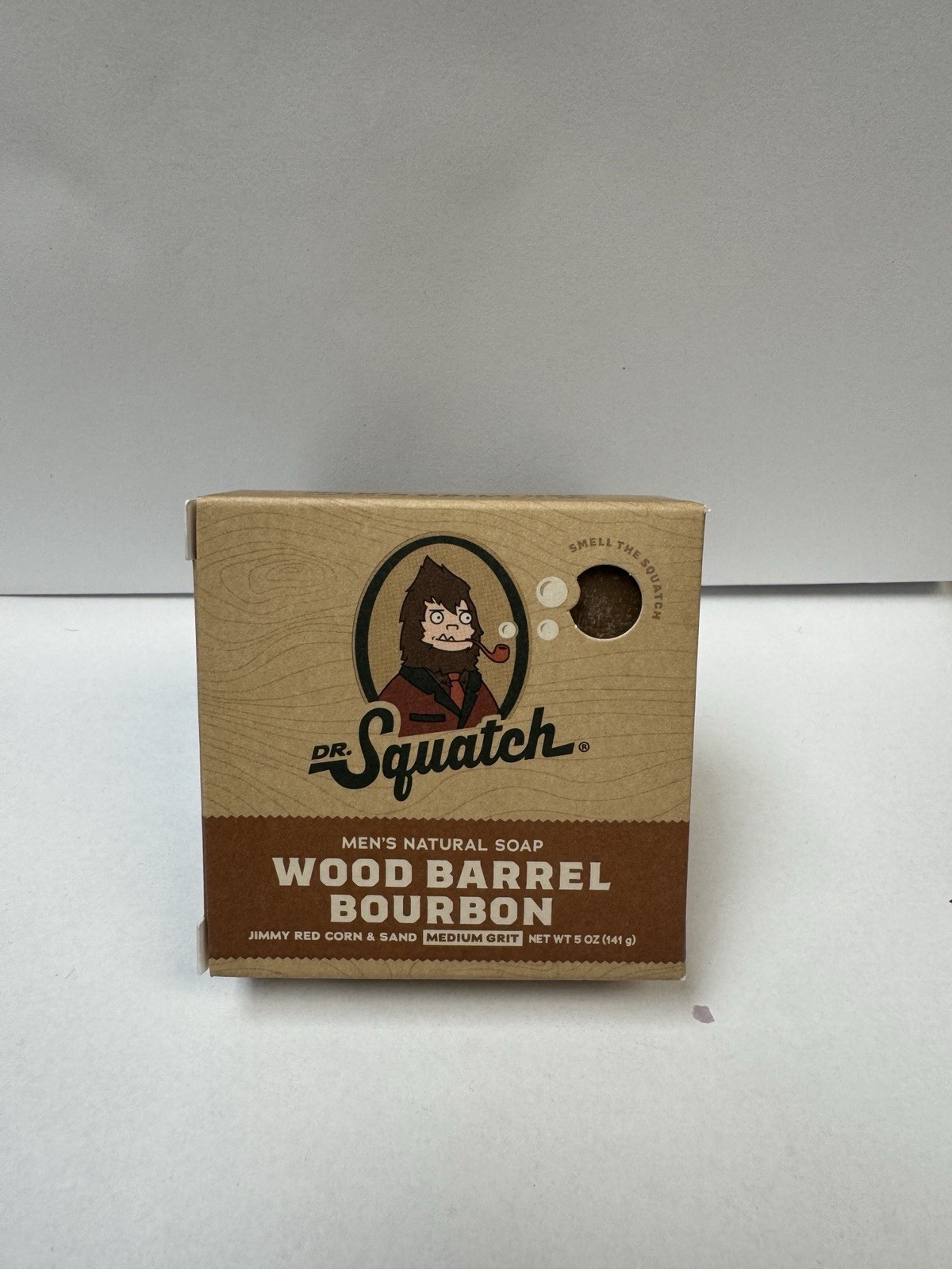 Dr. Squatch Wood Barrel Bourbon Bar Soap for Men 5 oz. Brand New