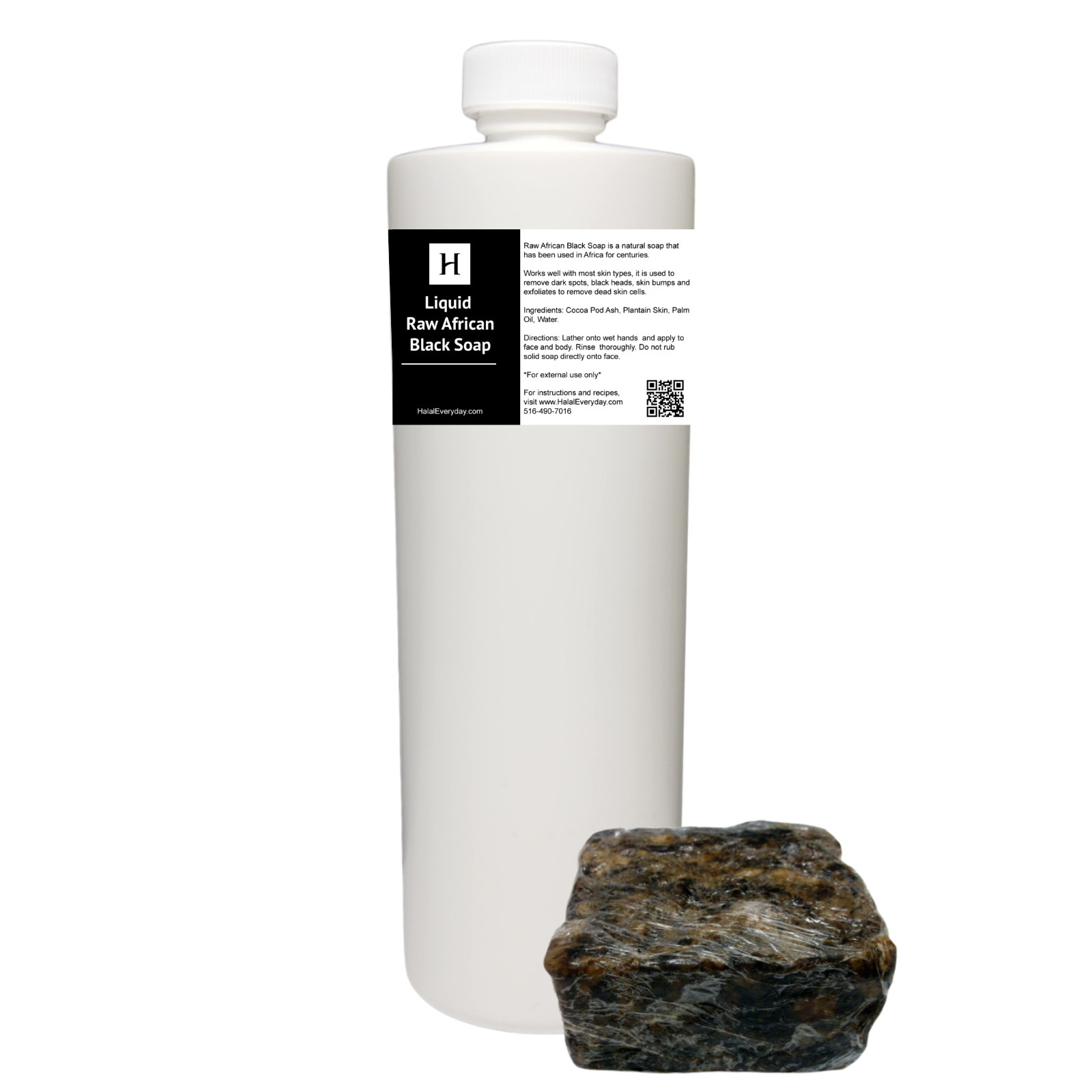 SCENTED Liquid Raw African Black Soap – 100% Pure Natural Organic Face Body Wash