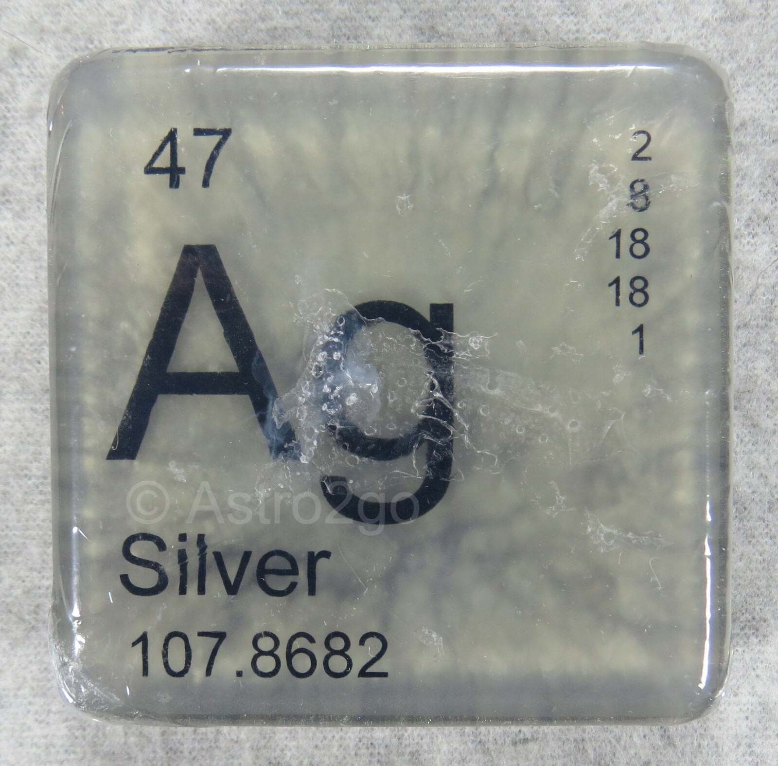 PERIODIC TABLE ELEMENT “Ag” SILVER NOVELTY HAND BATH SOAP-4 oz JUST BUBBLY NEW!
