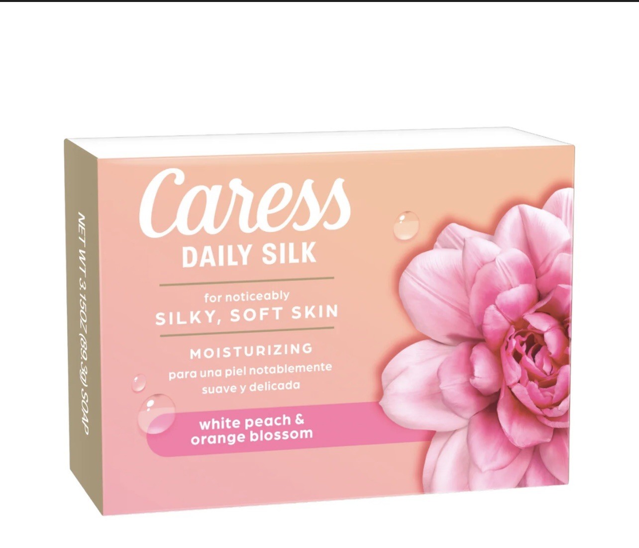 (8pk)Caress Daily Silk White Peach & Silky Orange Blossom Beauty 2.6oz Bar Soap