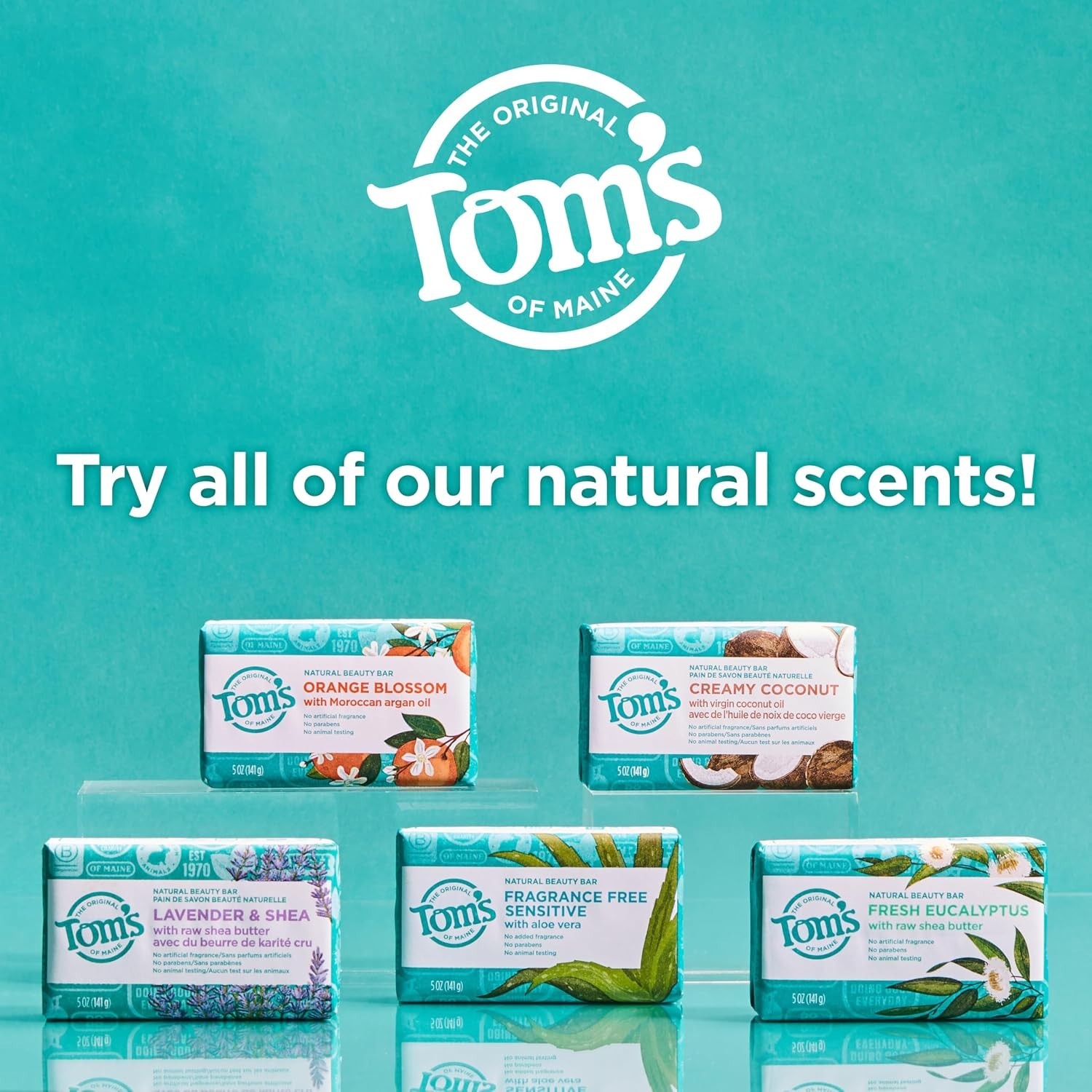 Tom’s of Maine Orange Blossom Soap, 5 oz Bars (Pack of 6)