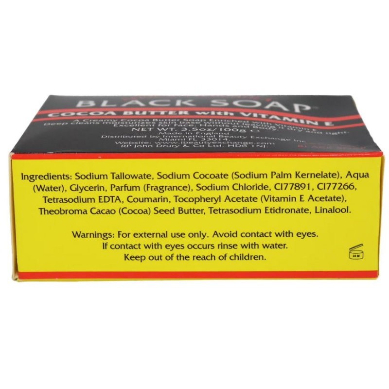 African Black Soap Bars 3.5oz, Shea Butter/Aloe Vera and Cocoa Butter/Vitamin E