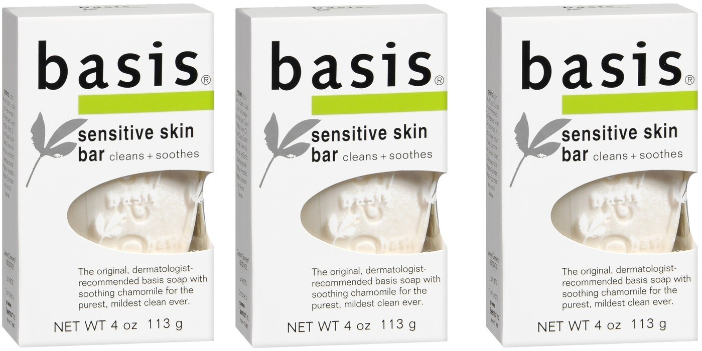 Basis Sensitive Skin Bar 4oz (3 Pack)