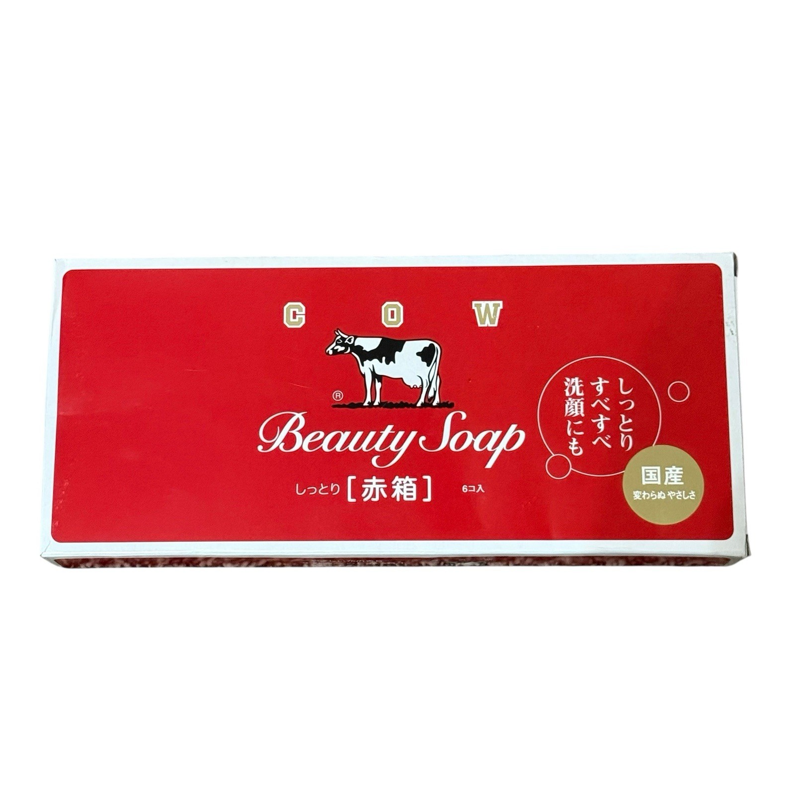Cow Brand Beauty Soap (牛乳石鹸) Red Box 6 Bars Set | 90g Each | Made in Japan