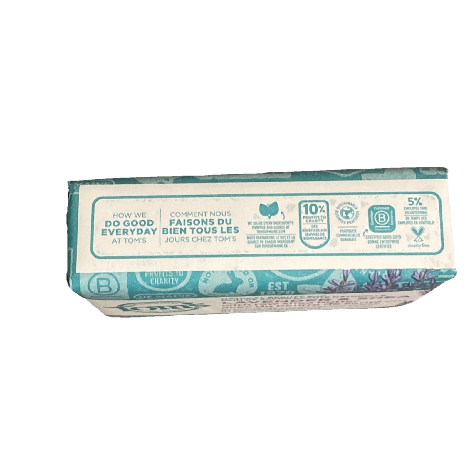 Tom’s of Maine Lavender Shea Natural Bar Soap 5 Ounce Moisturizing
