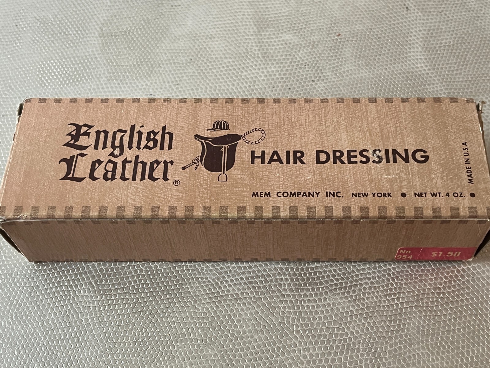 Vintage English Leather Soap on a Rope & Hair Dressing Tube BRAND NEW OLD STOCK
