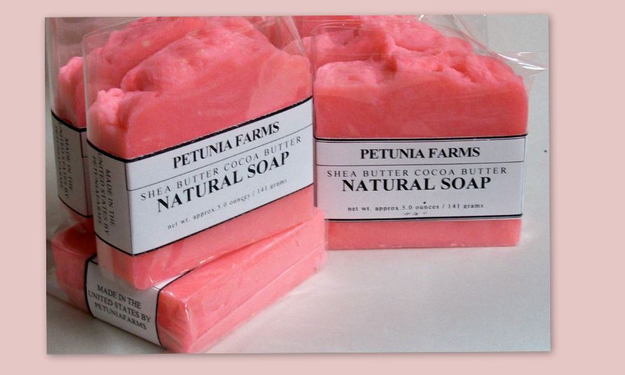 PEPPERMINT SHEA BUTTER Soap bars 6lg PEPPERMINT handmade Soap Bars