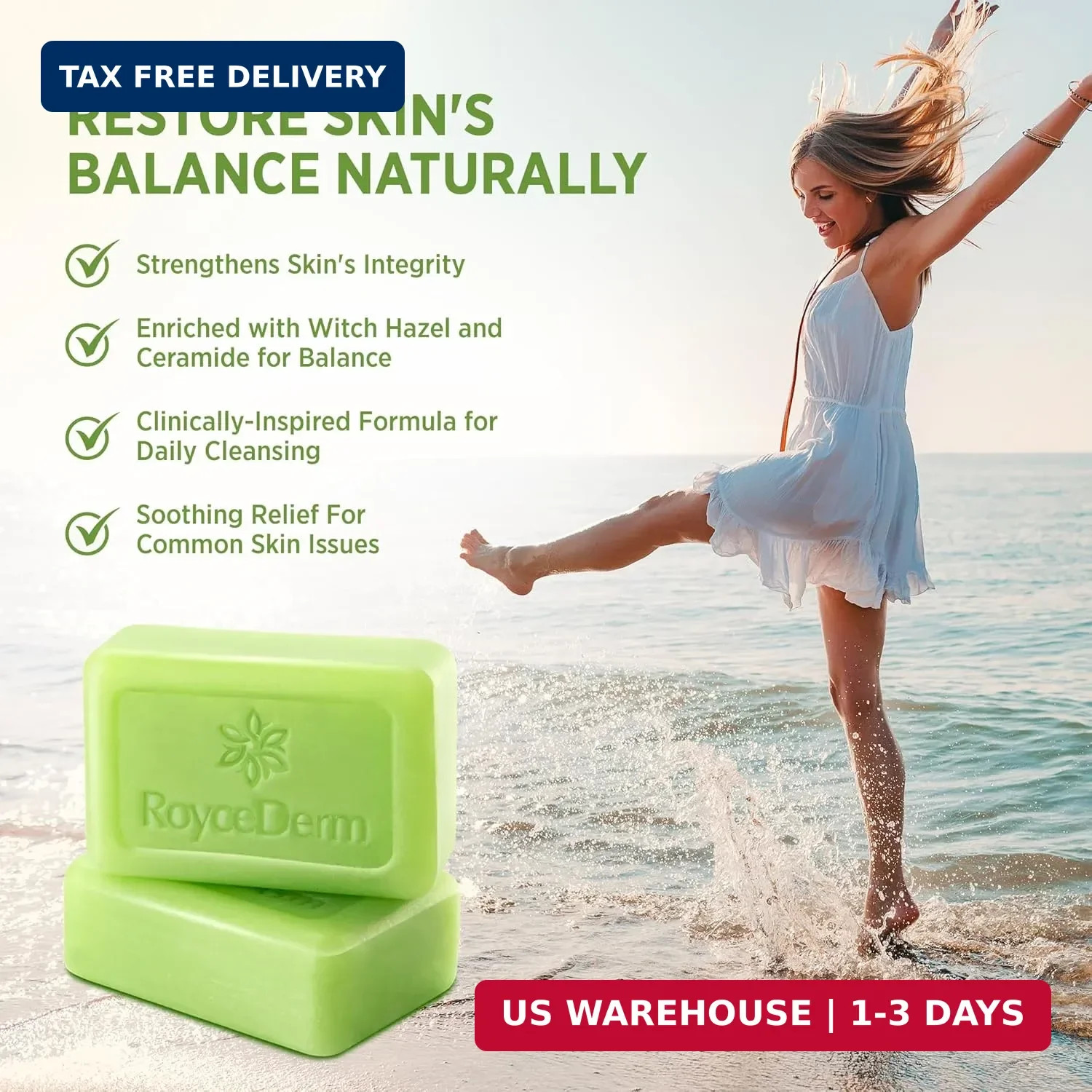 Roycederm Antifungal Bar Soap – Tea tree Oil Soap – Athlete’s Foot Treatment for