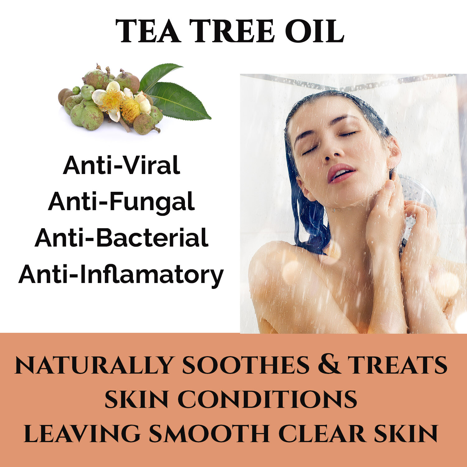 Tea Tree Oil Soap Bar – Antifungal Face & Body Wash. Organic Antibacterial Soap
