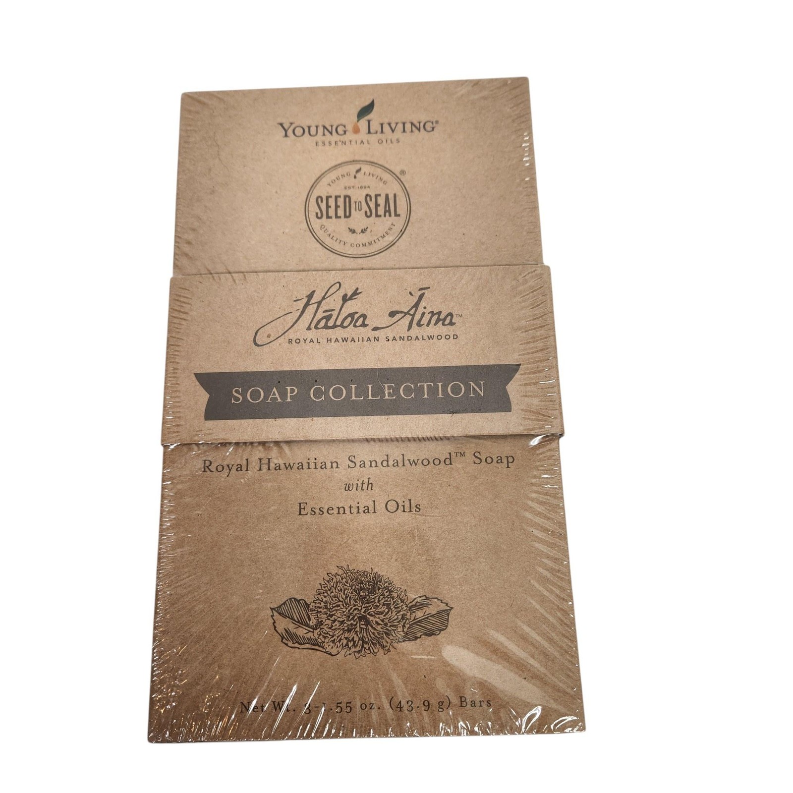 Young Living Royal Hawaiian Sandalwood Soap Collection 3 Bars 1.55oz Each Set