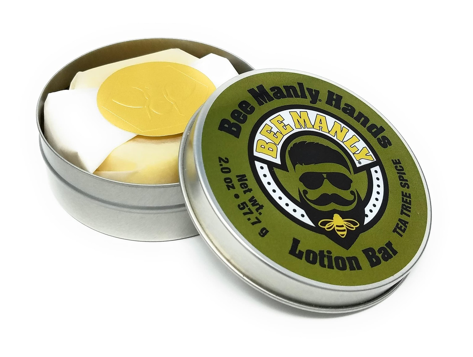 Bee Manly Hands Bee Bar -Tea Tree Spice – All Natural Ultra Moisturizing Loti…