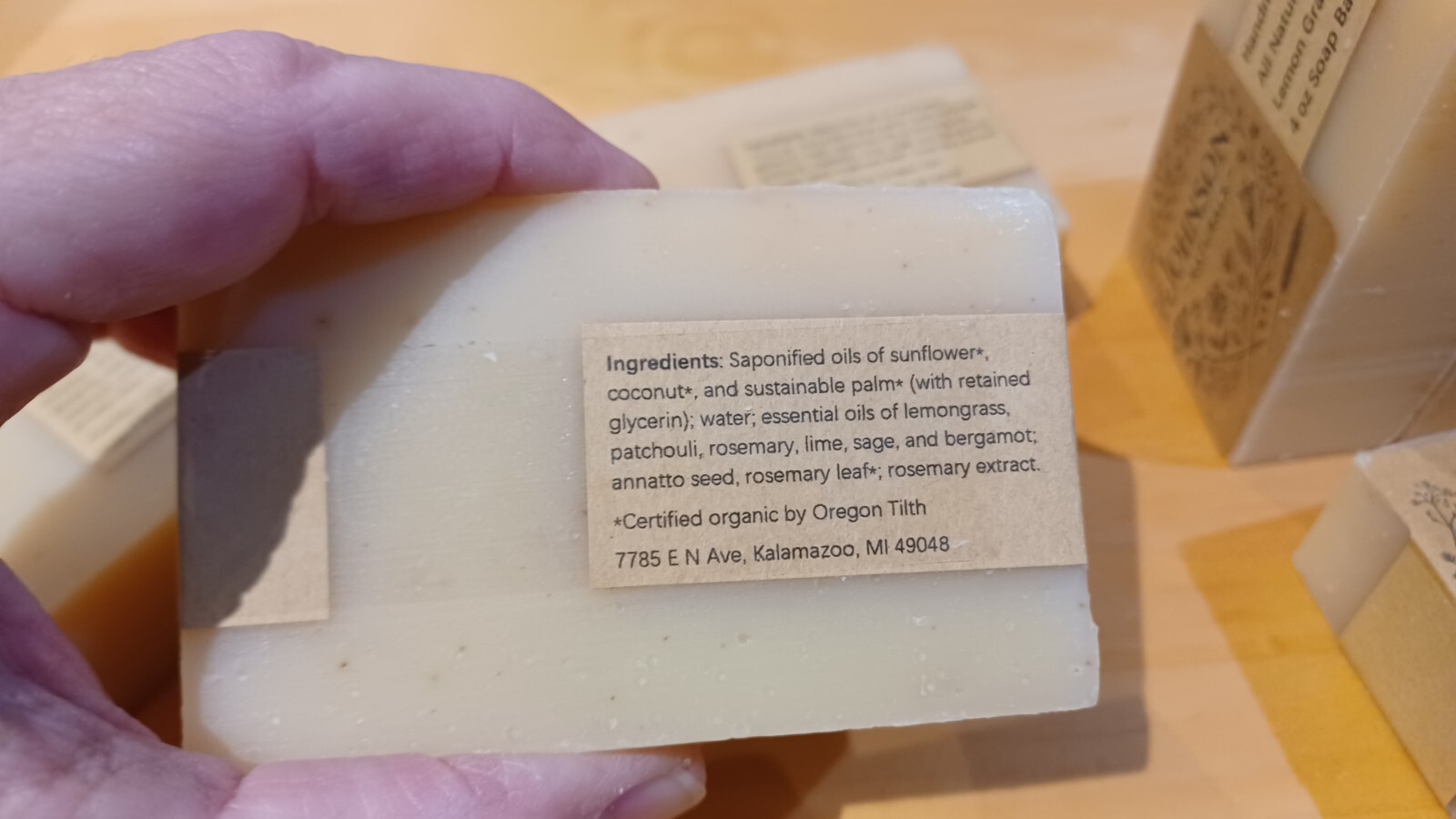 Johnson Naturals Aromatherapy Handmade All Natural Organic Cold Process Bar Soap