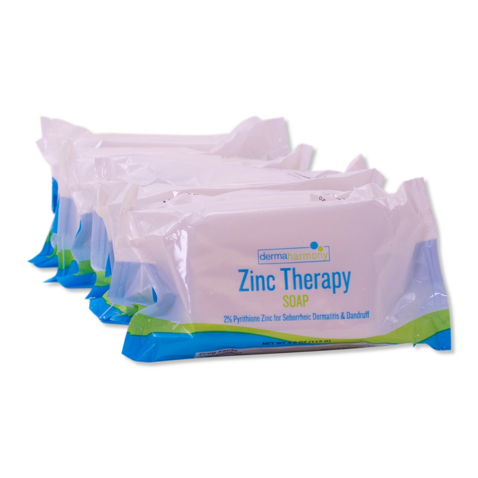 Five Pack – 2% Pyrithione Zinc (ZNP) Bar Soap – DermaHarmony 4 oz (Made in USA)