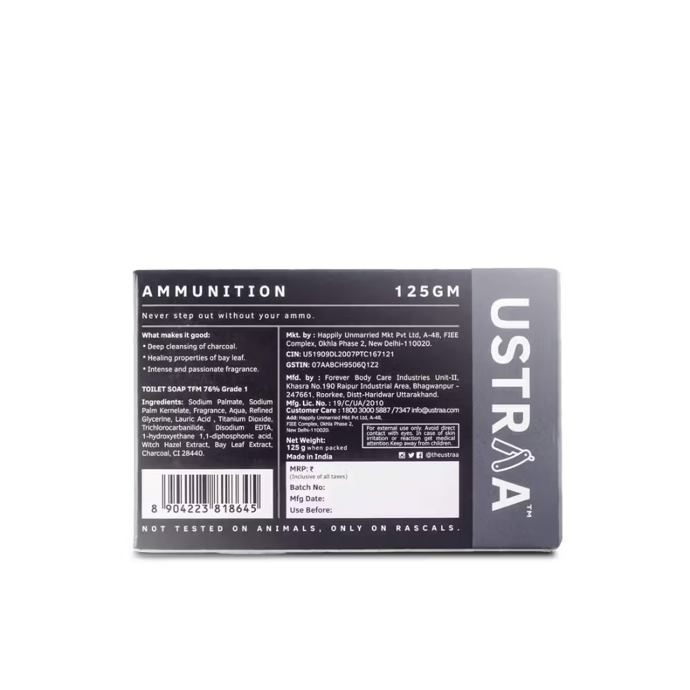 Ustraa Ammunition Cologne Soap For Men (125gm)
