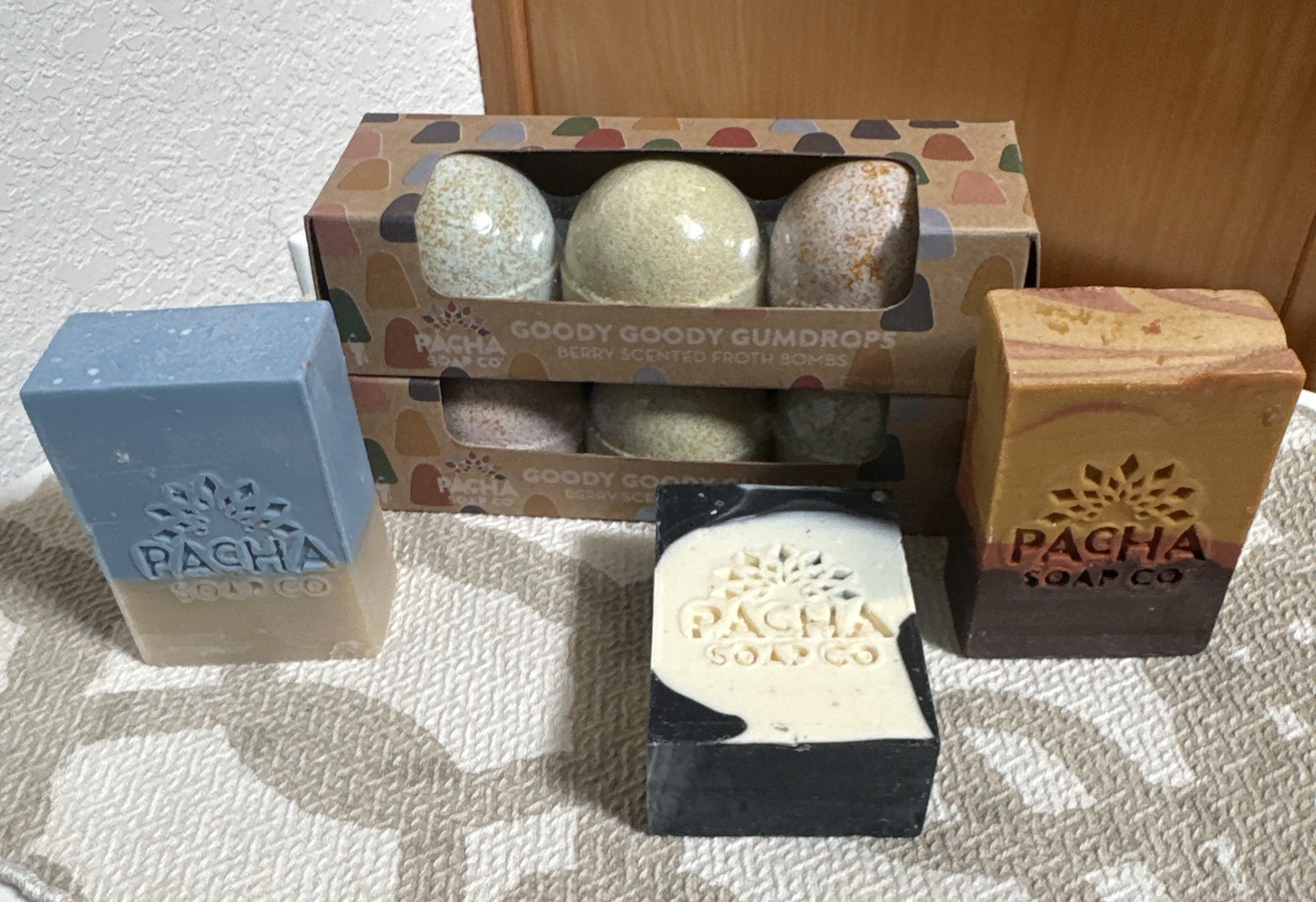 Pasha Soap Co. Lot 6 Froth Bombs, 3 Bars Of Approx. 4 Oz. Soap – 9 Items Total