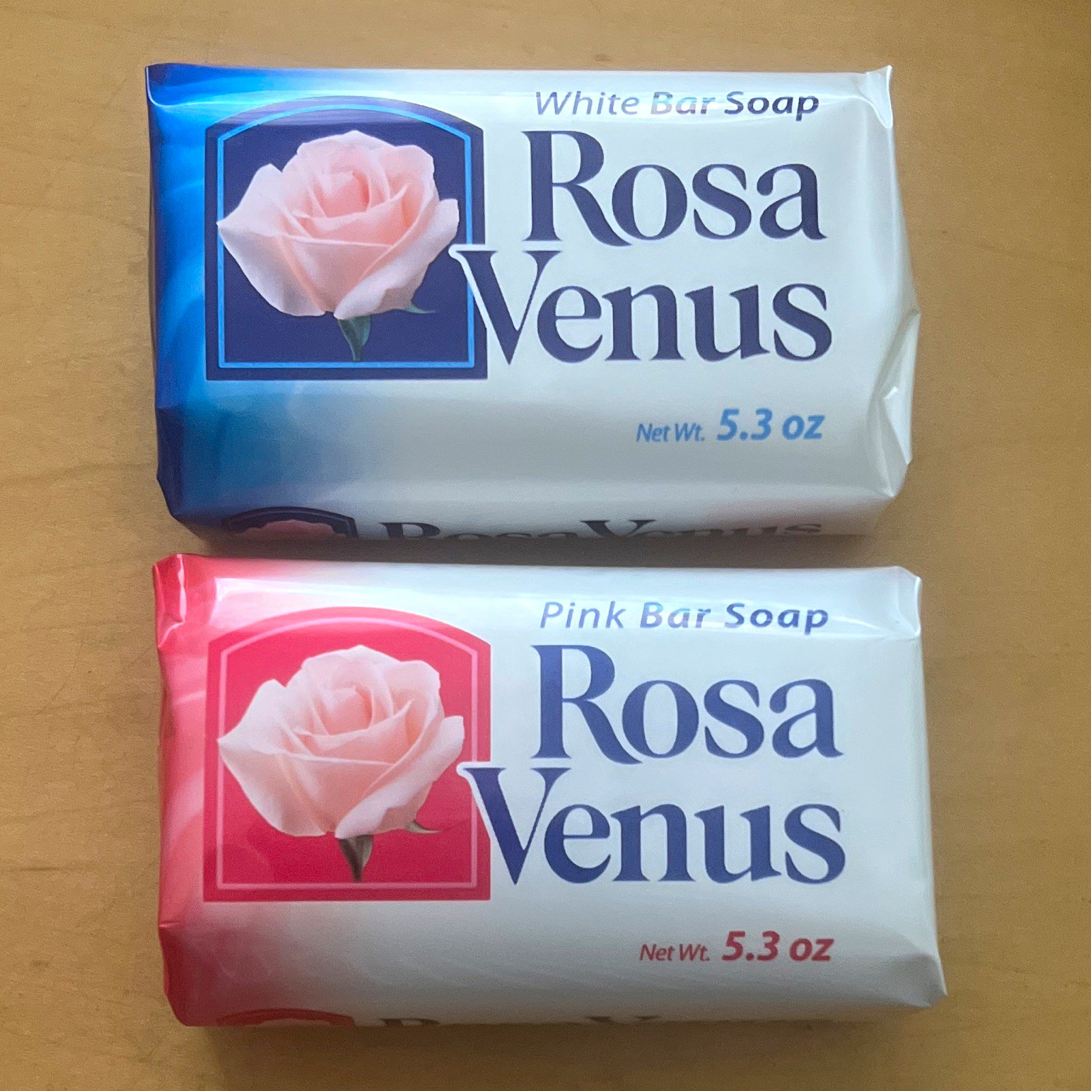Venus Rosa Venus Rose Scent Bar Soap Lot 2 White & Pink 5.3 oz Each