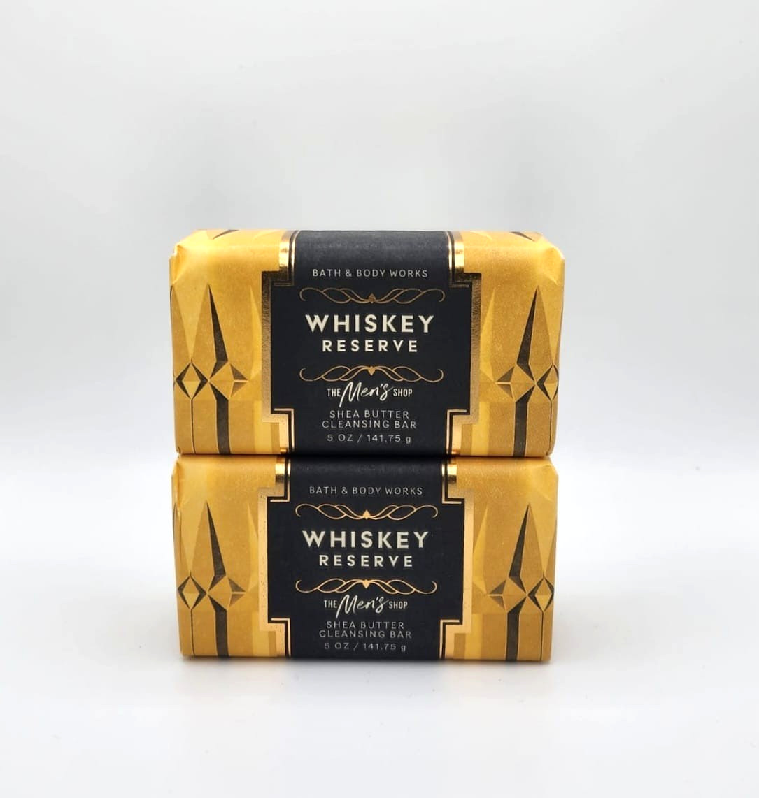 Bath & Body Works Whiskey Reserve Men’s Collection Cleansing Bar Soap Set of 2