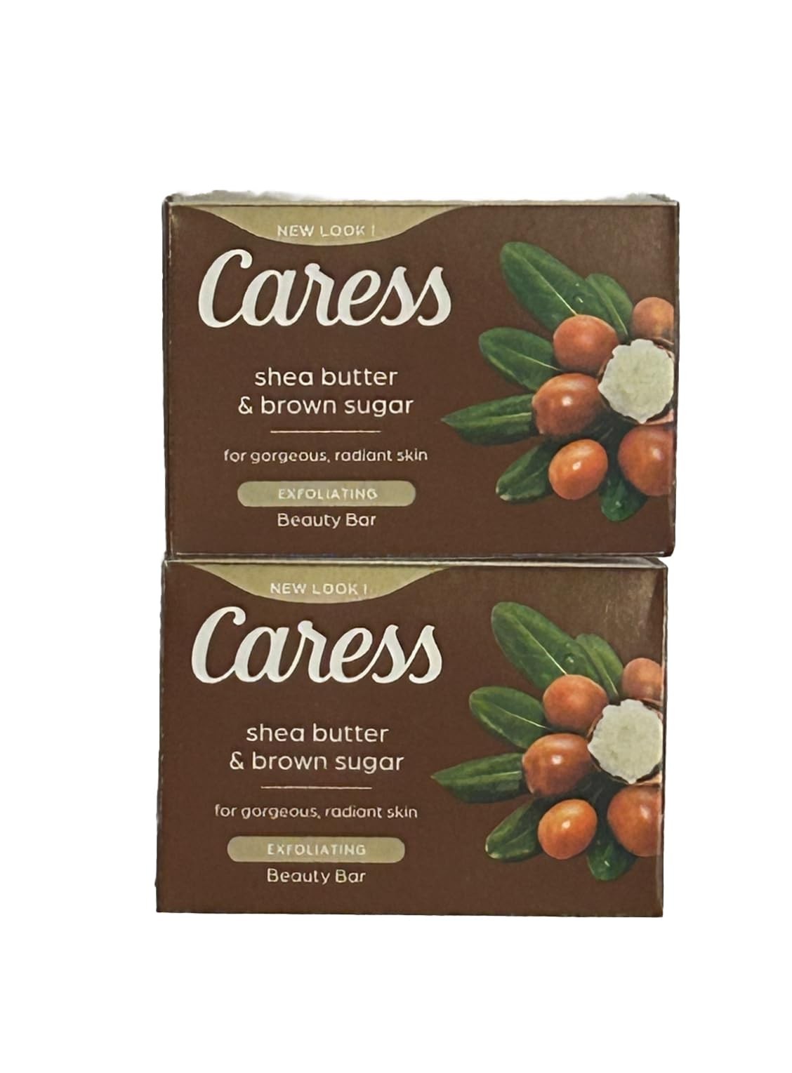 Caress Shea Butter & Brown Sugar Bar Soap, 3.15 OZ, 2 Bars 1 Count (Pack of 2)