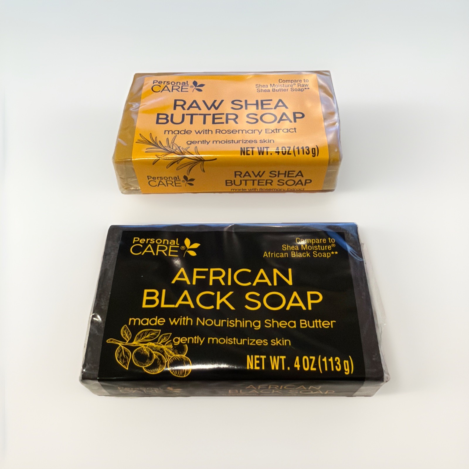 Personal Care 2× Shea Moisture African Black Soap & RAW BUTTER SOAP 4 Oz
