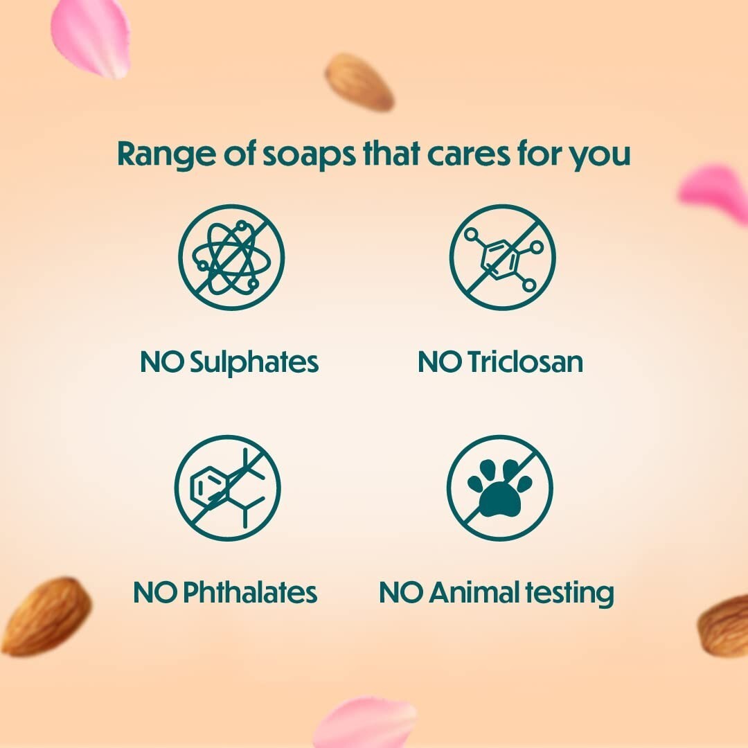 Himalaya Herbals Almond and Rose Soap, 125gm (Pack of 6) Free Shipping