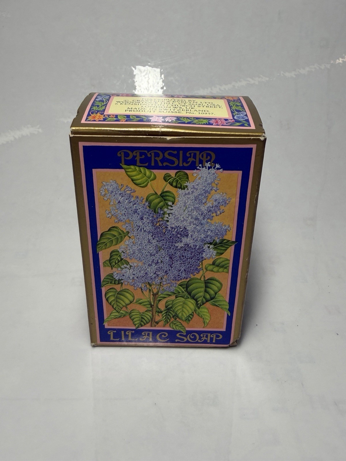 NEW Crabtree & Evelyn Savon Persian Lilac Bath Bar Soap 3.5 oz DISCONTINUED VTG