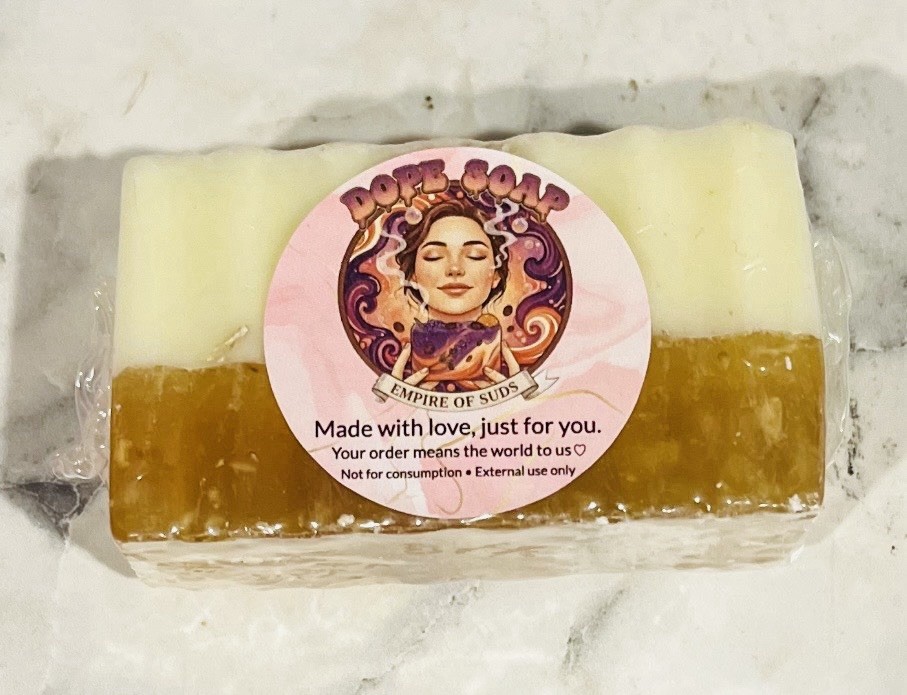 exfoliate and moisturizer organic soap oat milk honey and shea butter and roses