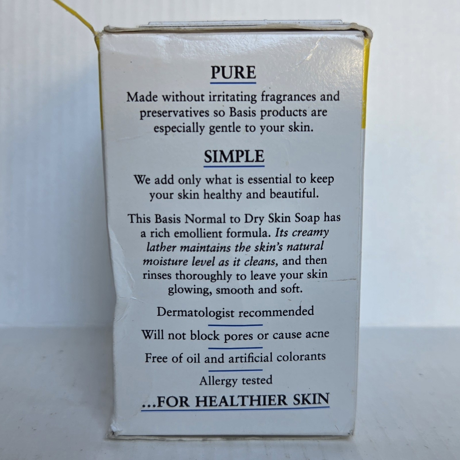 Basis Facial Bar Normal to Dry 2 Bars 6.0 Oz x2 Fragrance & Preservative Free