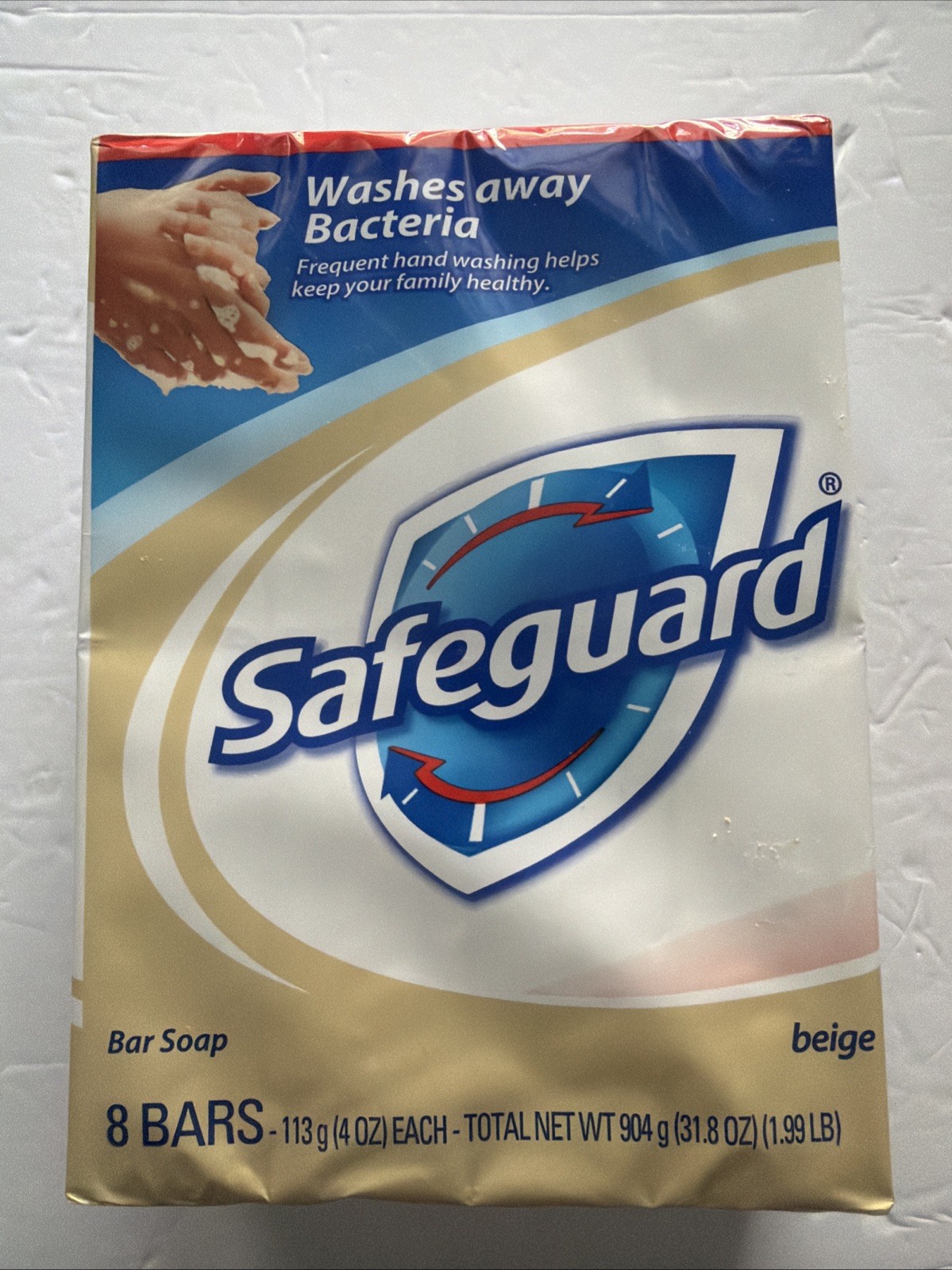 Safeguard Bar Soap Beige 8 Bars 4 Oz Each Deodorant Antibacterial Soap