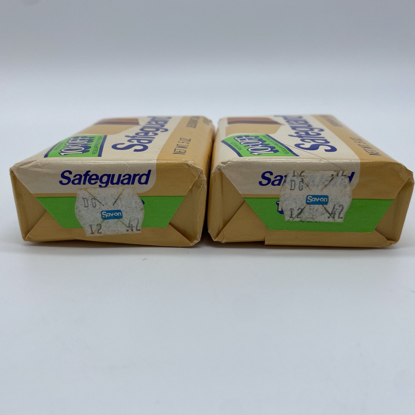 2 Vintage Safeguard Beige Deodorant Soap Bars New Sealed Large 5oz