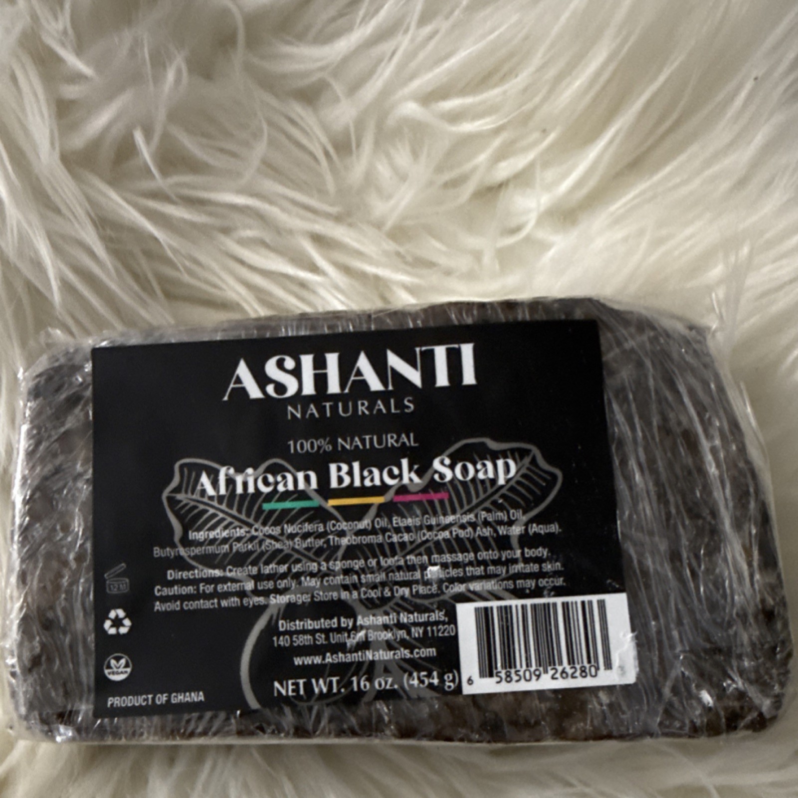 Ashanti Naturals African Black Soap 16 oz 100% Natural Product of Ghana