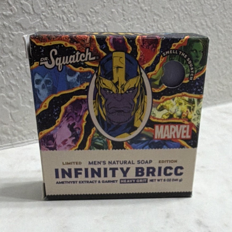 Dr. Squatch Marvel Infinity Bricc Men’s All Natural Body Bar Soap 5 oz