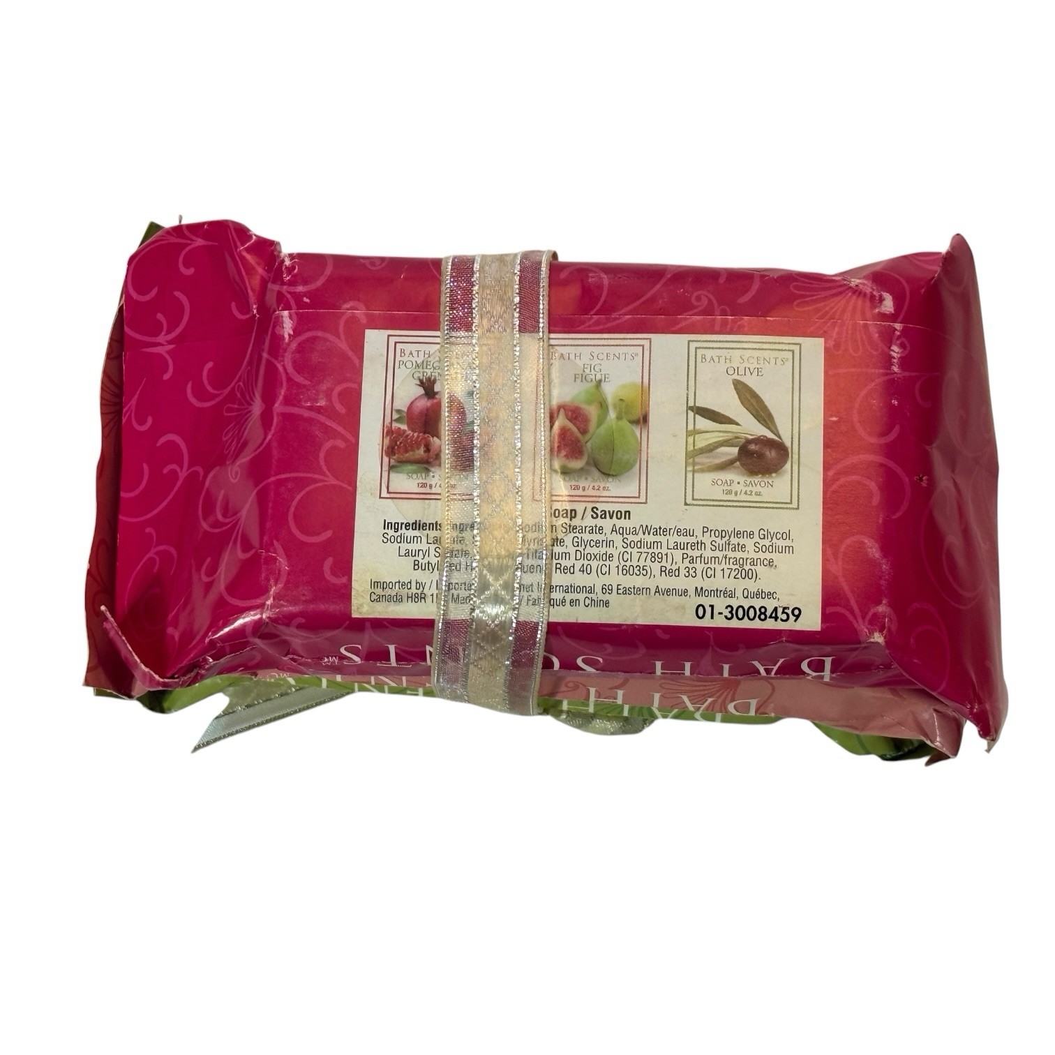 Bath Scents Olive, Fig, Pomegranate 3 Specialty Soaps 4.2 oz Each