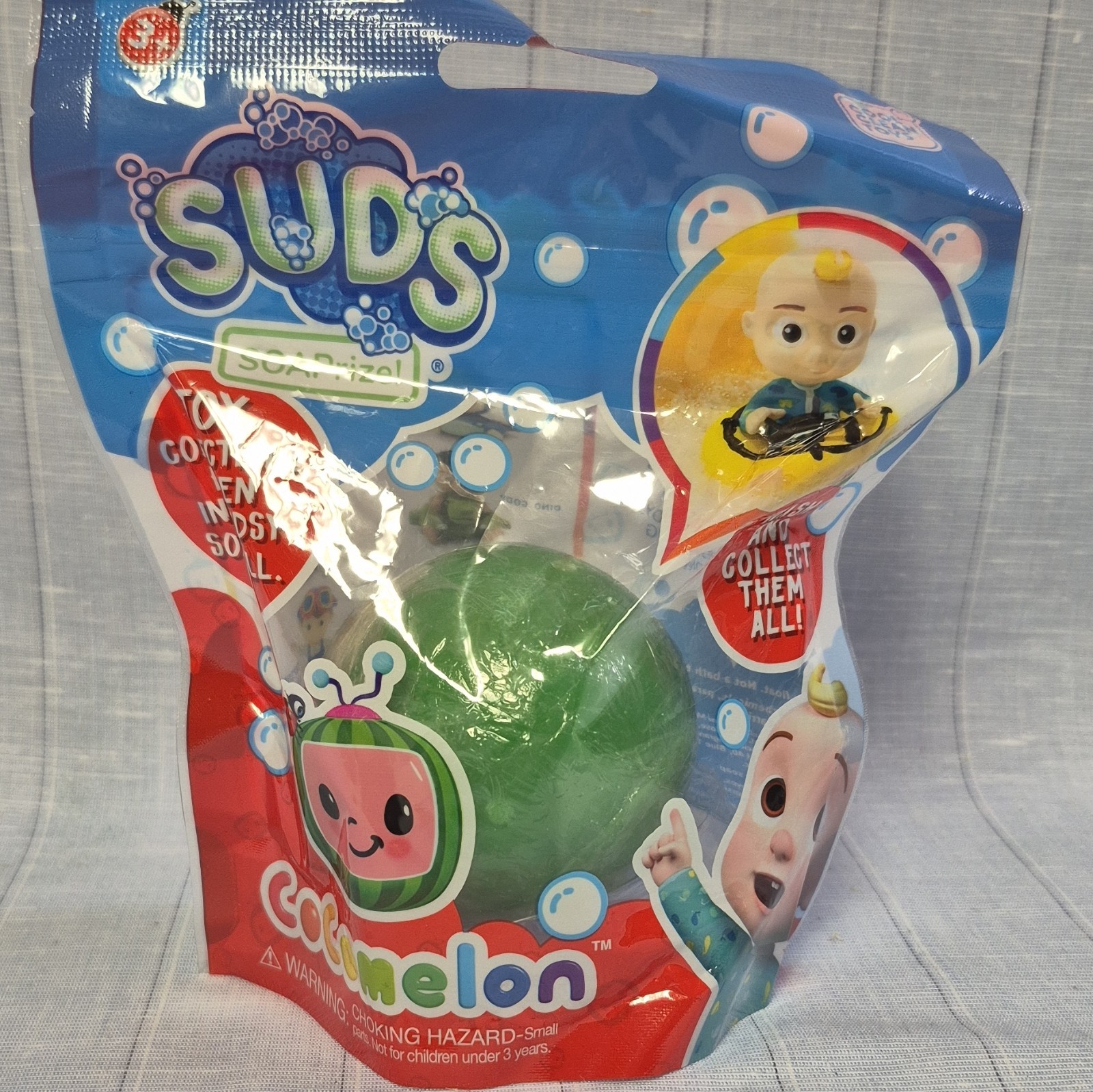 SUDS Watermelon Scented Body Bar Soap, Green Round, Unisex Kids Body/Hands
