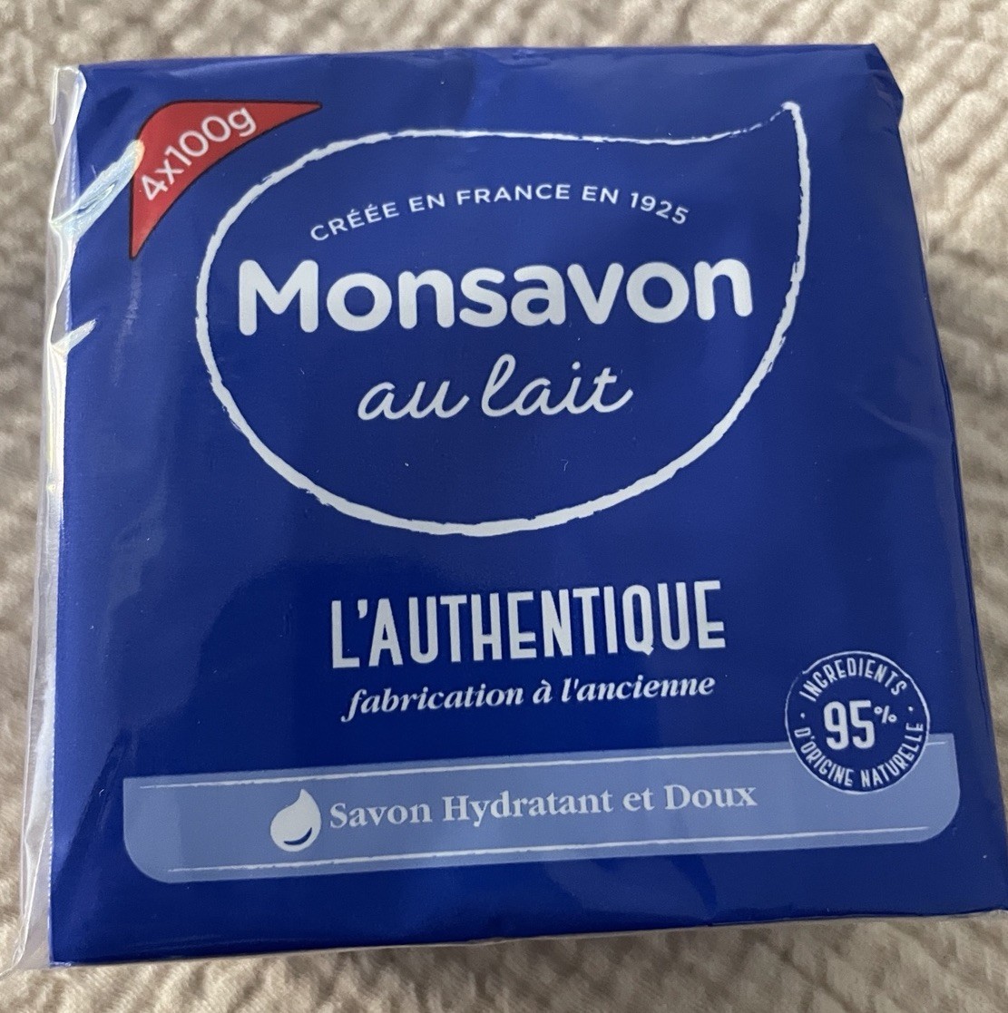Monsavon au lait 4 Pack Of 100g Bars Imported From France!