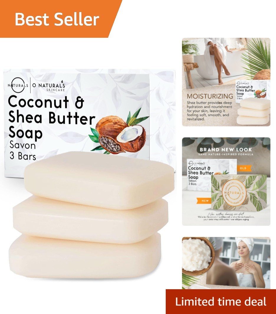 3-Pack Organic Soap Bar 4oz each-100% Cold Process Body Wash Scented Handma…