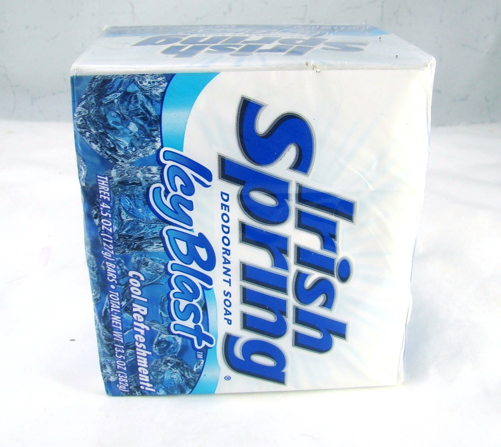 Colgate Palmolive IRISH SPRING ICY BLAST 3 Pack Soap Bars 4 1/2 oz @ NIB Vintage