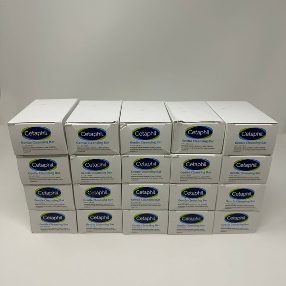 Cetaphil Gentle Cleansing Bar Soap 20 bars total new in box
