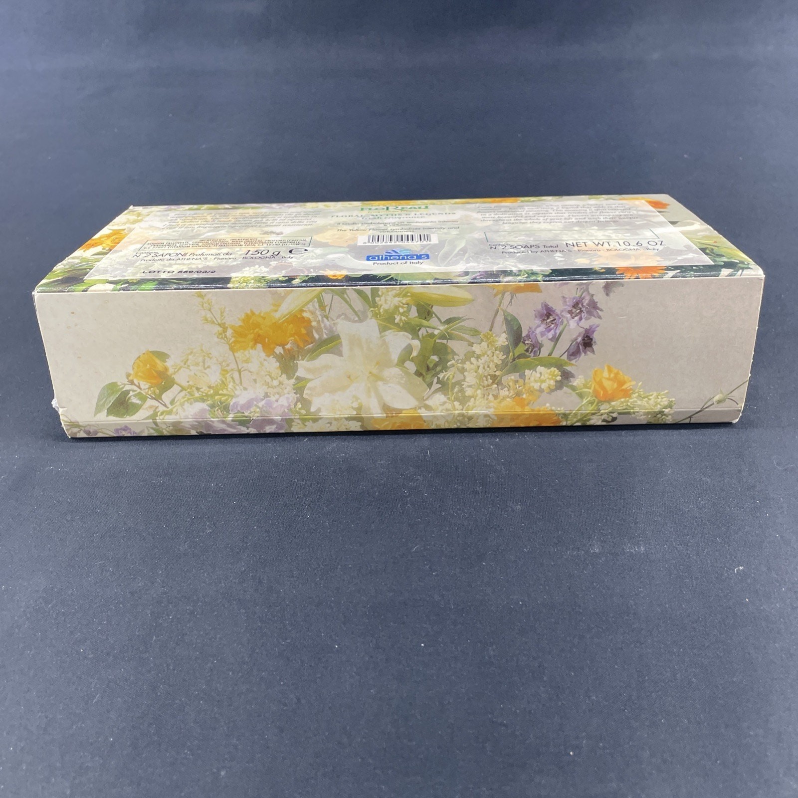 Vtg Floral Myths & Legends Fresh Fragrance Bar Soap 10.6 oz Bologna Italy Athens