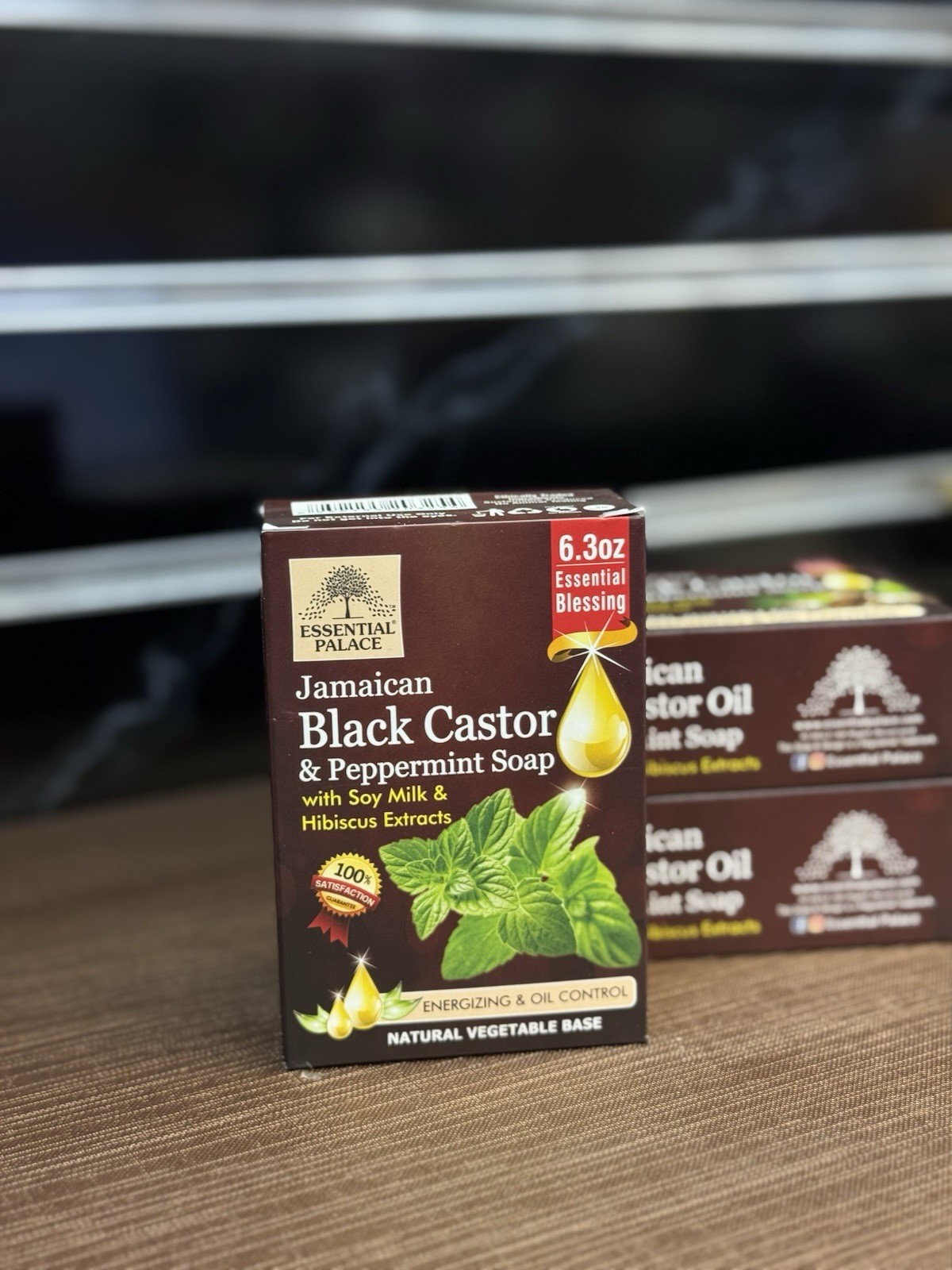 Essential Palace Jamaican Black Castor & Peppermint Soap