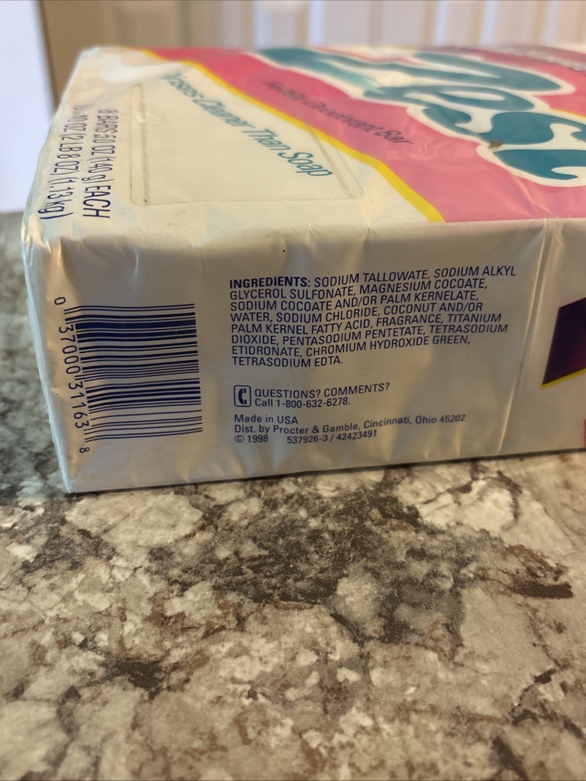 1998 ZEST Whitewater Fresh Deodorant Soap 8x Bath 5 Oz Bars SEALED Movie Prop