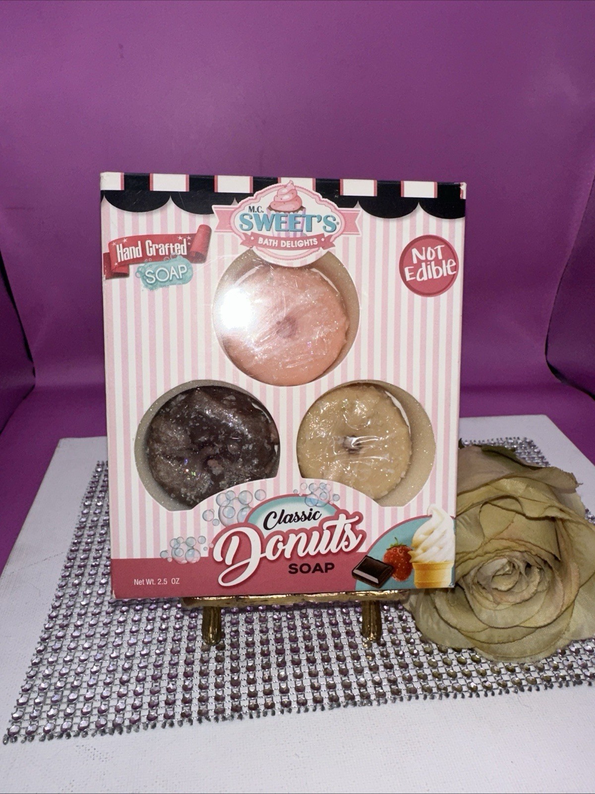 M.C. Sweets Bath Delights, Classic Donuts 🍩 Hand Crafted Soap 🧼 NEW USA