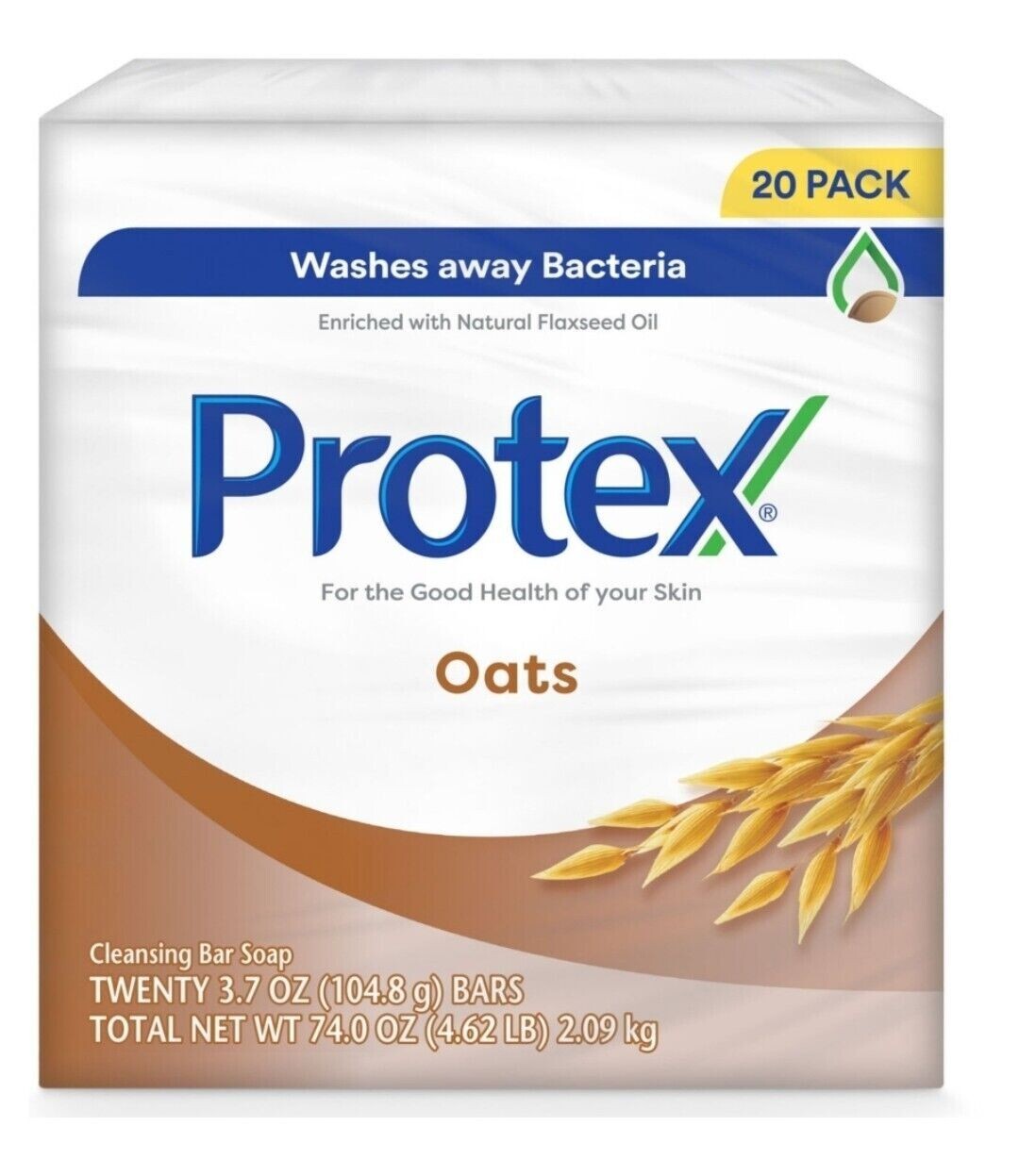 20 BARS PROTEX OATS ANTIBACTERIAL SOAP Jabon Protex Avena FAMILY PACK