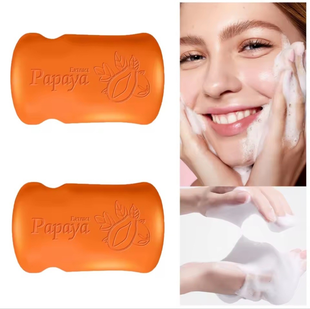 ROUSHUN Papaya Extract Moisturizing Body Bar Soap Orange Face/Hands/Body