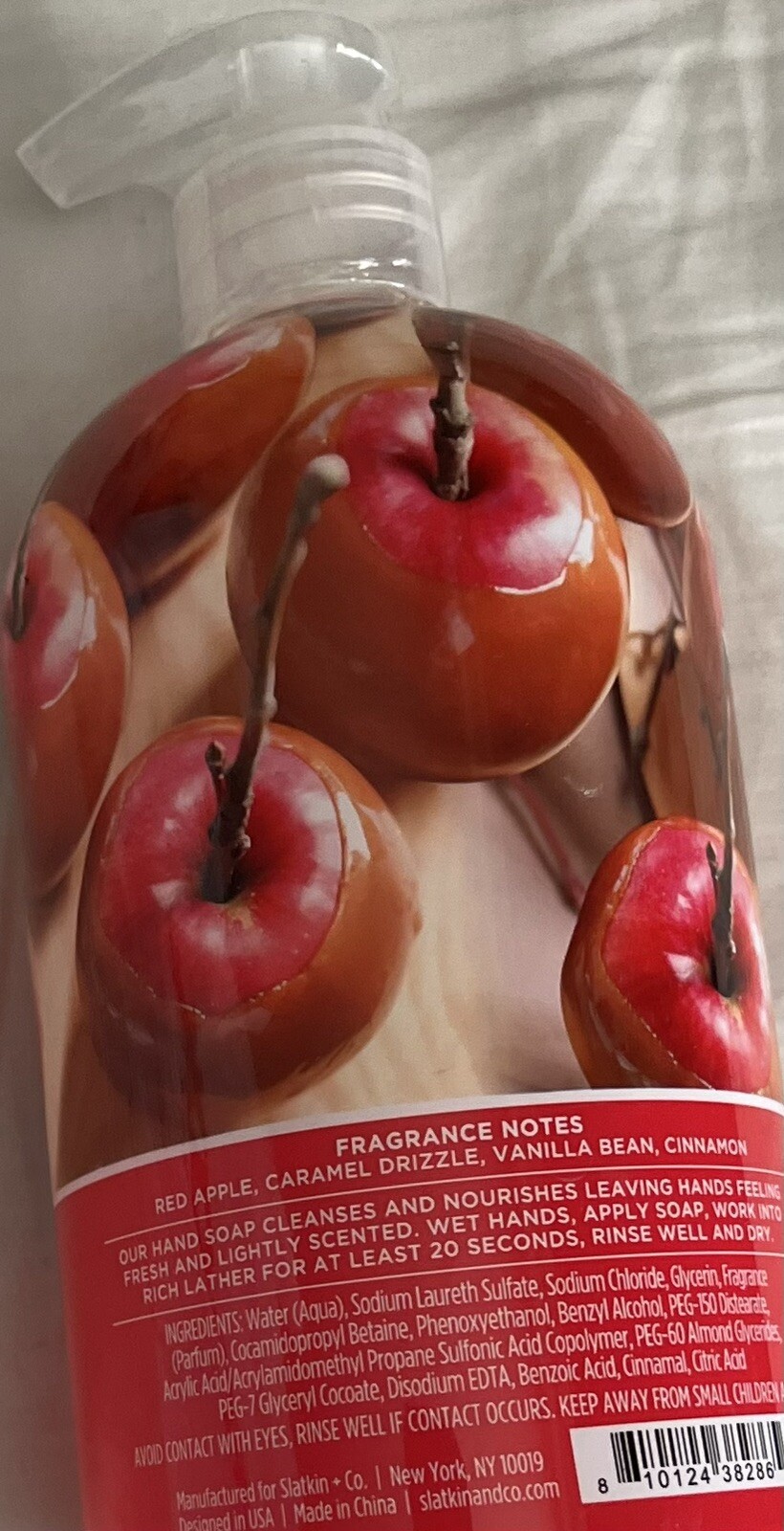 NEW HOMEWORX BY SLATKIN & CO CARAMEL APPLE GEL HAND SOAP-22 FL OZ-