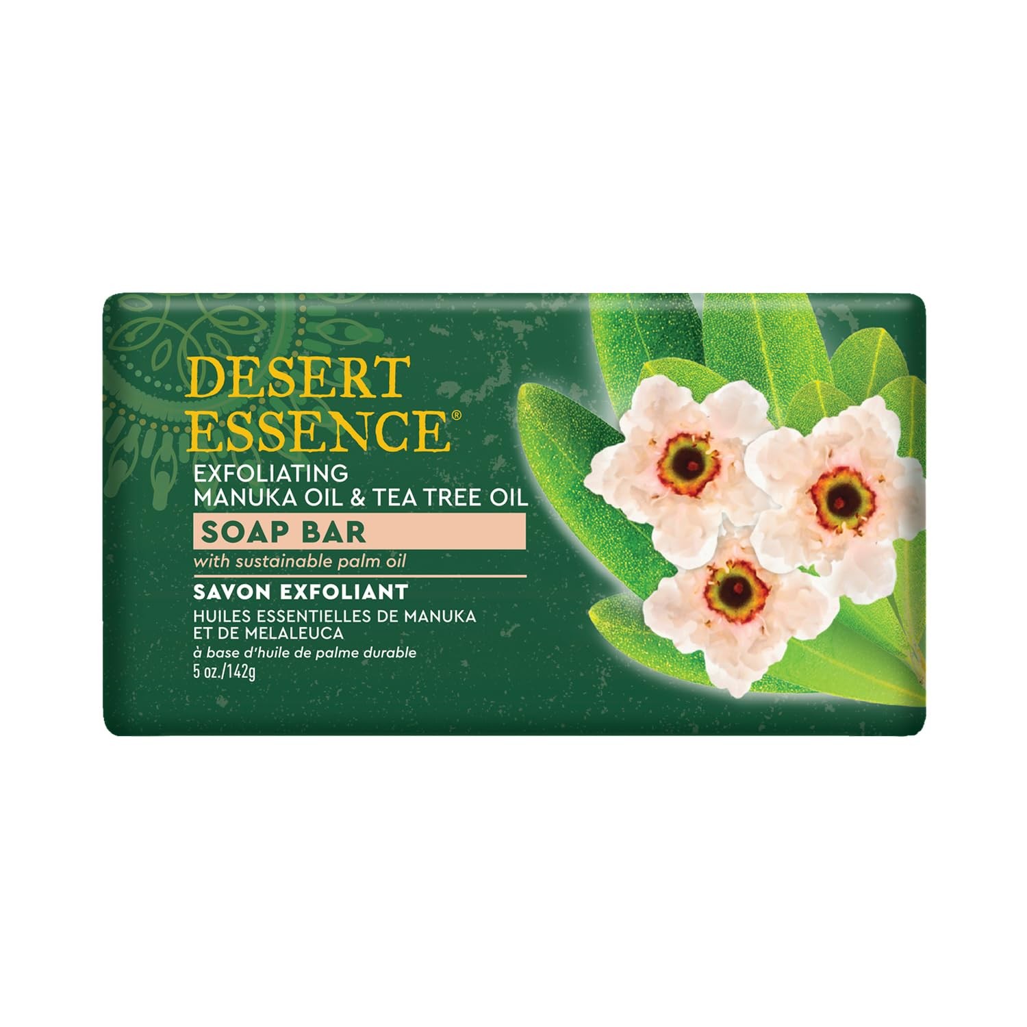 Desert Essence Manuka Tea Tree Oil Soap Bar 5 Ounce Skin Cleaning Agent