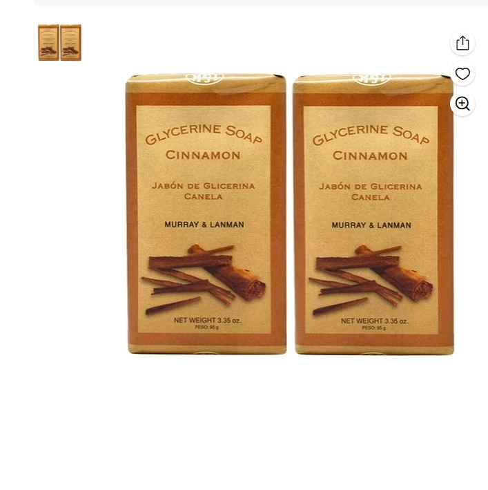 Lenman & Kemp Glycerine Soap Cinnamon 3.35oz (Pack of 2)